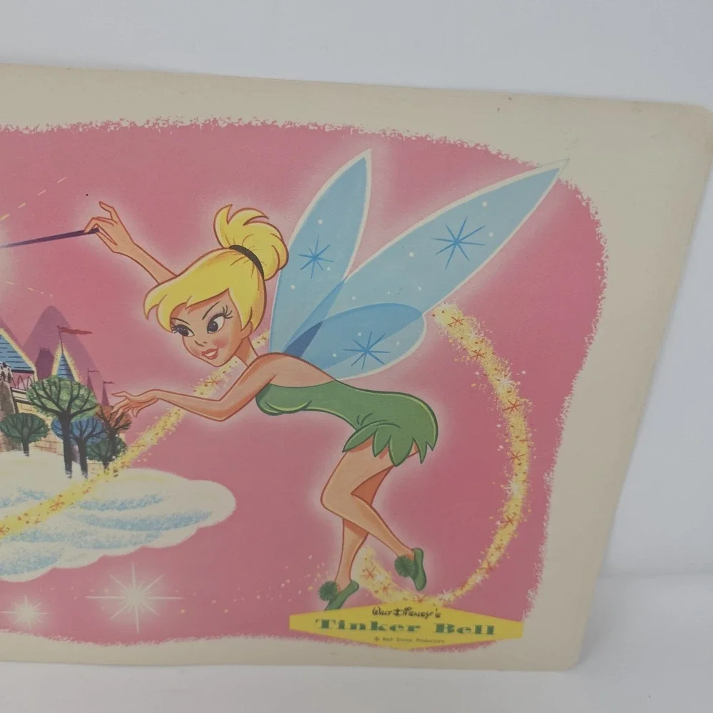Lot of 2  1961 Walt Disney Placemats Sword And Stone Tinkerbell